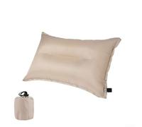 Accarugty Almohada inflable automática, cojín de viaje autollenable, almohadilla portátil para dormir, reposo de cuello compacto para senderismo, almohada para siesta al aire libre, funda ligera