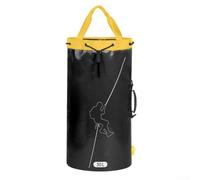 Accarugty Bolsa de almacenamiento de cuerda resistente, para escalada y espeleología, mochila de hombro de PVC con cordón rápido, bolsa de transporte de equipo al aire libre, verde (45L negro)