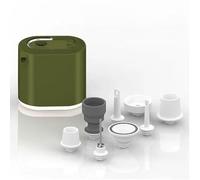 Accarugty Bomba de aire eléctrica portátil, inflador de globos recargable por USB, Dispositivo de inflado de camping LED, Bomba de colchón de aire para viajes, Juguete inflable de piscina (verde)
