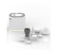 Accarugty Bomba de inflado recargable USB iluminada LED para globos Colchón de aire Juguetes con boquilla de modo dual y capacidad de presión de 4.5KPA (blanco)