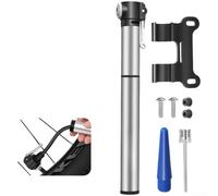 Accarugty Bomba de neumático de bicicleta de metal, bomba de aire compacta para bicicleta Presta, herramienta de reparación de ciclismo de manguera oculta, bomba de mano ligera para bicicleta de