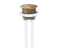 Accarugty Botón de cisterna de inodoro dorado cepillado de 38 mm ABS de repuesto de acoplamiento cerrado, para baño, inodoro, botón de placa de descarga doble, acoplamiento redondo, botón de inodoro