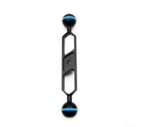 Accarugty Brazo de luz de cámara de buceo con cabezales de bola dobles de 1 pulgada, varilla de extensión de aleación de aluminio 6061, para fotografía subacuática compatible con barra de iluminación