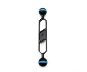 Accarugty Brazo de luz de cámara de buceo con cabezales de bola dobles de 1 pulgada, varilla de extensión de aleación de aluminio 6061, para fotografía subacuática compatible con barra de iluminación
