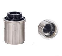 Accarugty Buje de bicicleta Cuerpo Freehub Rodamiento de acero inoxidable, para 8, 9, 10, 11 velocidades, bloqueo de dientes, diseño de flor de ciruelo, instalación rápida, color negro y plateado (H)