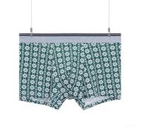 Accarugty Calzoncillos tipo bóxer con estampado de flores para hombre, cintura media, transpirables, ropa interior con patrón clásico, para un uso diario cómodo, verde, gris, negro, amarillo, azul