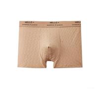 Accarugty Calzoncillos tipo bóxer de algodón jacquard para hombre, cintura media, transpirable, suave, patrón clásico, para uso diario cómodo (3XL caqui)