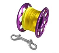 Accarugty Carrete de buceo, Carrete de línea de buceo 30M, Gancho doble de acero inoxidable, Carrete de buceo de aluminio, Carrete de dedo para buceo en cuevas, Carrete guía submarino()
