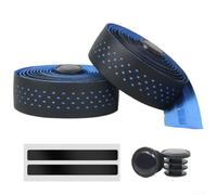 Accarugty Cinta de manillar de bicicleta de carretera PU EVA perforada envoltura de barra absorbente de golpes agarre transpirable, para barras de caída de ciclismo de larga distancia, sensación