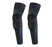 Accarugty Coderas de baloncesto anticolisión con protector de escudo para correr, ciclismo, fútbol, protectores de compresión transpirables (M azul)