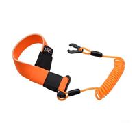 Accarugty Cordón de seguridad para interruptor de apagado de barco para esquí, correa de muñeca de neopreno con cordón en espiral de nailon y mosquetón resistente, compatible con (B)