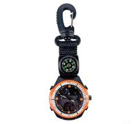 Accarugty Cronómetro de bolsillo multifuncional con temporizador digital con retroiluminación luminosa y clip de mosquetón, para senderismo, camping, correr, entrenamiento, deportes al aire libre