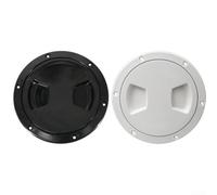 Accarugty Cubierta de cubierta marina redonda de 5 pulgadas ABS antideslizante escotilla de inspección puerto impermeable, para yate, barco, RV, uso al aire libre, blanco (blanco)