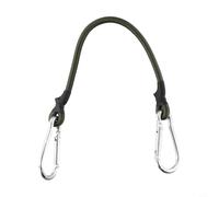 Accarugty Cuerda elástica de doble gancho, para tiendas de campaña, línea de sujeción resistente de 7 mm, para equipo de senderismo y equipaje de motocicleta, tendedero elástico para exteriores, verde
