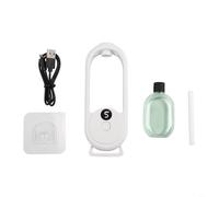 Accarugty Difusor de aroma inteligente con 5 ajustes de pulverización ajustables, ráfaga 4S cada 5-20 minutos o continuo, dispositivo ABS blanco portátil para uso doméstico y exterior (B)
