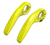 Accarugty Extremos de barra de fibra de carbono para bicicleta de montaña y carretera para bicicleta, manillar ergonómico ajustable, ligero de 22,2 mm de diámetro, 118 mm de longitud (amarillo