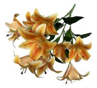 Accarugty, Flores artificiales de lirio de 59 cm, tallos florales de imitación con pétalos impresos en 3D para boda, decoración del hogar, accesorios de fotografía, decoración de flores de mesa