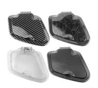 Accarugty Funda de almacenamiento para caja de herramientas para NMAX V2 NMAX155 2020-2022, material ABS duradero, elegante tapa de protección, fibra de carbono floral transparente (negro)