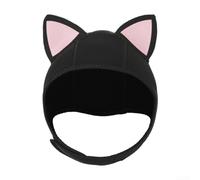 Accarugty Gorro de natación con orejas de gato, gorro de buceo de goma cálido con agujeros de ventilación, ajustable de 45 a 67 cm, para mujeres y hombres, buceo, surf, natación en aguas abiertas