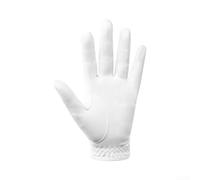 Accarugty Guante de golf para mujer, ante sintético transpirable para todo tipo de clima, agarre antideslizante para entrenamiento y competición con la mano izquierda, blanco clásico (mujeres-18)