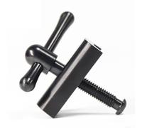 Accarugty Hebilla C plegable para manubrio de bicicleta, para Brompton, TC4 aleación de titanio abrazadera de vástago de grifo, perno antiaflojamiento mecanizado CNC con tornillos inoxidables (negro)