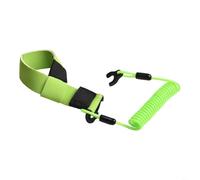 Accarugty Jet Ski - Cordón de seguridad con interruptor de apagado de motor de barco, duradero, cable de nailon para muñeca, correa de muñeca ajustable de neopreno, seguridad marina esencial (2 verde)