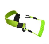 Accarugty Jet Ski - Cordón de seguridad con interruptor de apagado de motor de barco, duradero, cable de nailon para muñeca, correa de muñeca ajustable de neopreno, seguridad marina esencial (5 verde)