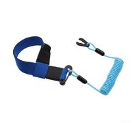 Accarugty Jet Ski - Cordón de seguridad con interruptor de apagado de motor de barco, duradero, cable de nailon para muñeca, correa de muñeca ajustable de neopreno, seguridad marina esencial (5 azul)