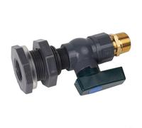 Accarugty Juego de 2 desviadores de jardín de PVC de 3/4 pulgadas para almacenamiento de agua, sistemas de riego, acuarios y fontanería comercial con adaptadores de accesorios de mamparo (conectores