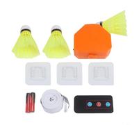 Accarugty Juego de entrenamiento de bádminton, equipo de ejercicio de autoestudio para interiores con cuerda elástica y volante de nailon para niños y adultos para mejorar las habilidades (3 pelotas)