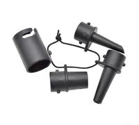 Accarugty Kit de adaptador de bomba de 4 boquillas, para tabla de remo, canoa, balsa, inflable, válvula de aire, conector de manguera de plástico de cambio rápido, color negro
