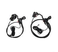 Accarugty Kit de freno de disco hidráulico EBike con palanca de cambios de control eléctrico para parte delantera y trasera, compatible con múltiples tamaños de disco de freno hechos de aleación de
