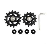 Accarugty Kit de polea de desviador trasero 14T 16T, para SRAM AXS de 12 velocidades, rodamiento de acero de nailon, aleación de aluminio, piezas de actualización silenciosas y suaves, color negro