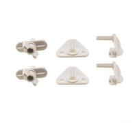 Accarugty Kit de repuesto de pestillo de puerta de barco de plástico, pestillo de puerta marina para kayak, canoa, balsa, manija del mecanismo de bloqueo de puerta de cabina de yate, 2 juegos, blanco