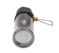 Accarugty Lámpara portátil de gas, mini linterna de camping, combustible al aire libre, vidrio resistente al calor, lámpara de tienda a prueba de viento, linterna de aluminio retro, campamento de