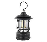 Accarugty Linterna LED vintage recargable portátil para caballos con atenuación continua, carcasa ABS resistente para senderismo, aventuras al aire libre, uso - rojo, negro, verde (E)