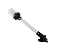 Accarugty Luz de anclaje LED marina de visibilidad de 360 grados para barco, yate, kayak, montaje giratorio de acero inoxidable 304, poste ajustable de 9 a 12 pulgadas, diseño plegable para (12
