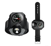 Accarugty Luz LED de muñeca, brillo de 500 lúmenes, integrada para brújula, recargable por USB-C, 5 modos de iluminación para camping, senderismo, correr, actividades nocturnas, color negro
