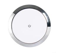 Accarugty Luz LED de techo marina RV 12 V 24 V redondo luz descendente de techo con interruptor táctil para coche, barco, cámper, cúpula blanca ABS lámpara (24 V)