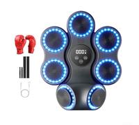 Accarugty Máquina de boxeo musical, entrenador de perforación interactivo con 9 velocidades y cuenta de LED, luz rítmica para adultos y niños, montaje en pared (modelo básico+niño)