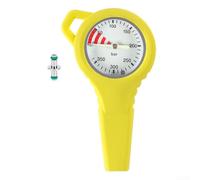Accarugty Medidor de presión de buceo, Cuerpo de metal giratorio de 360 ° con luminoso para dial, 0-350Bar Instrumento de alta visibilidad para seguridad subacuática y monitoreo del tanque (amarillo)