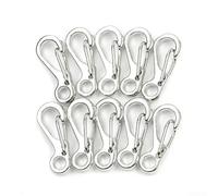 Accarugty Mini mosquetón, ganchos de aleación de zinc, hebillas pequeñas de anillo en D, ganchos ligeros para llavero, organizadores de cuerda para exteriores, clips de fijación para linterna