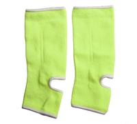 Accarugty Muay Thai - Tobilleras para boxeo, tobillo de boxeo, pie elástico de poliéster para artes marciales mixtas, kickboxing, taekwondo, entrenamiento de hombres y mujeres (verde fluorescente, M)