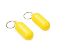 Accarugty Paquete de 2 llaveros flotantes, llavero flotante, para canotaje, kayak, rafting, flotador de seguridad de agua ABS, con diseño de alta visibilidad (amarillo)