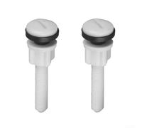 Accarugty Paquete de 2 pernos y tuercas de bisagra de plástico para asiento de inodoro con arandelas, 80 mm de longitud y 10 mm de diámetro de rosca, kit de reparación de cierre fácil de instalar para