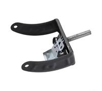 Accarugty Pie de horquilla de metal para rueda de 7 pulgadas, componente de reparación de ruedas de carrito de jardín, pieza de repuesto de carrito de carro plegable, accesorio de soporte de eje de