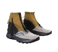 Accarugty Polainas de tobillo antidesgarro para senderismo y correr, fundas impermeables de nailon 20D ligeras con correas reemplazables, protección contra la nieve para caminar al aire libre (dorado)