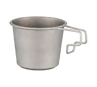 Accarugty Sierra Cup, taza de mochilero, alternativa de titanio, utensilios de cocina de acero 304, recipiente de boca ancha, kit de desorden al aire libre, taza de café de senderismo, cuenco de sopa