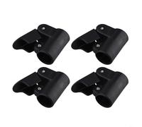 Accarugty Soporte de poste de liberación rápida, clip de plástico ABS negro, abrazadera de poste de tienda de campaña de 22 mm y 25 mm, juego de abrazaderas de toldo de repuesto, adaptador de poste de