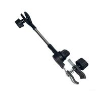 Accarugty Soporte para paraguas, para cochecito, camping, silla de pesca, clip antideslizante ajustable de 180°, se adapta a tubos de hasta 3 cm de diámetro, color negro